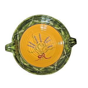 Hausenware by Mary‎ Jane Mitchell 2001 Yellow Ceramic Serving Bowl